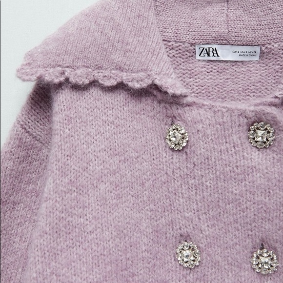 •SOLD• NWOT Zara Jewel Button Jacket/Cardigan - Picture 3 of 5